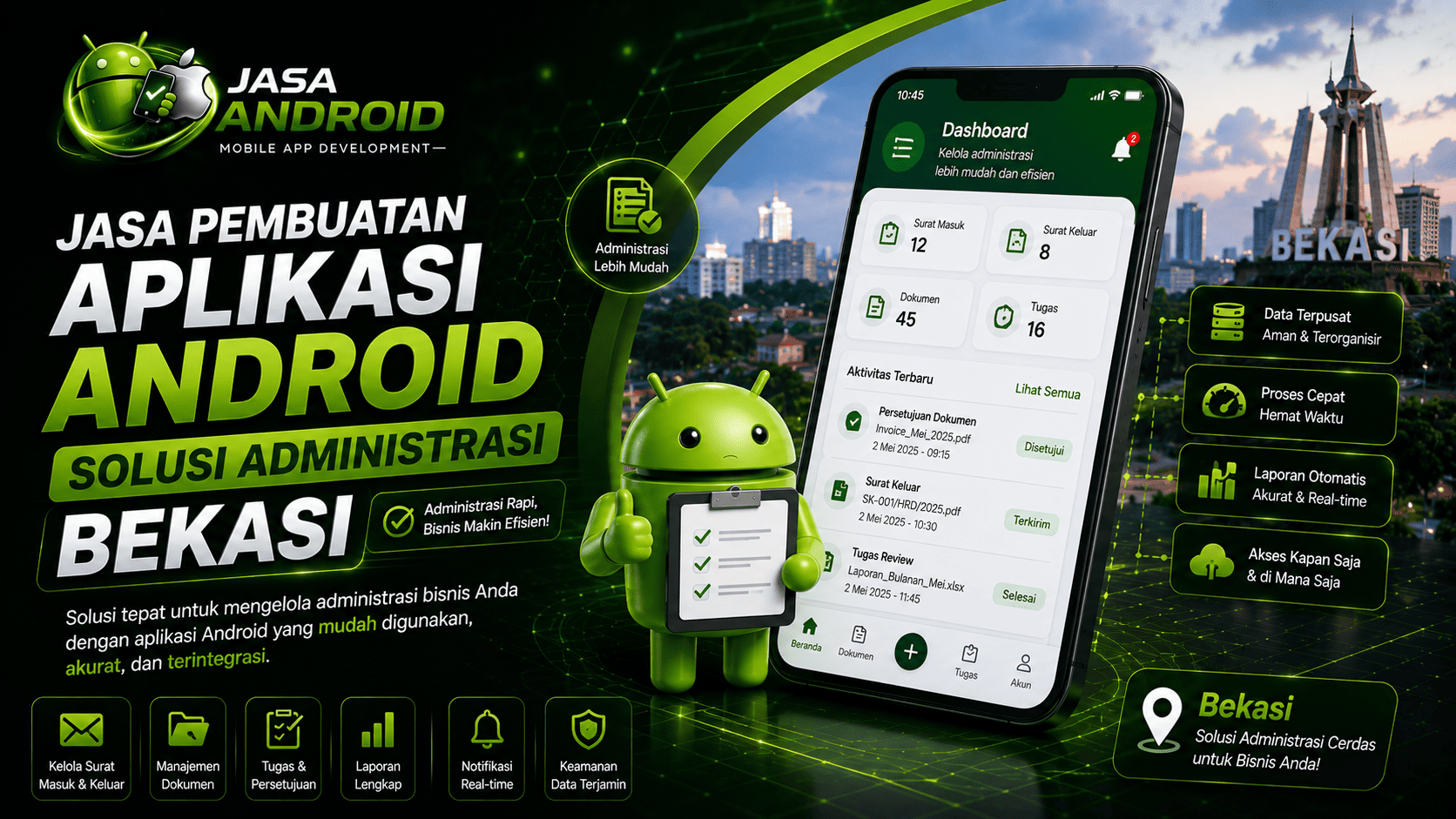 Jasa Pembuatan Aplikasi Android Solusi Administrasi Bekasi: Cara Modern Mengelola Administrasi Bisnis Lebih Cepat dan Efisien